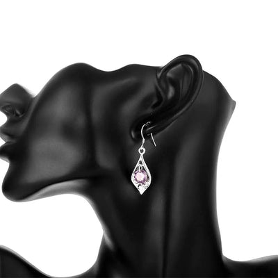 Amethyst Silver Earrings - Produktbild 3 - NiZED