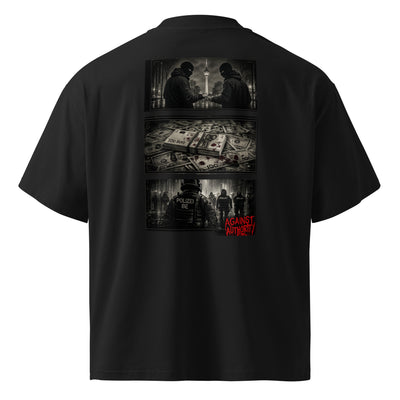 Against Authority x Anarchie Oversized Tshirt von NiZED als Graphic T-Shirt fuer Streetwear und Festival Outfit