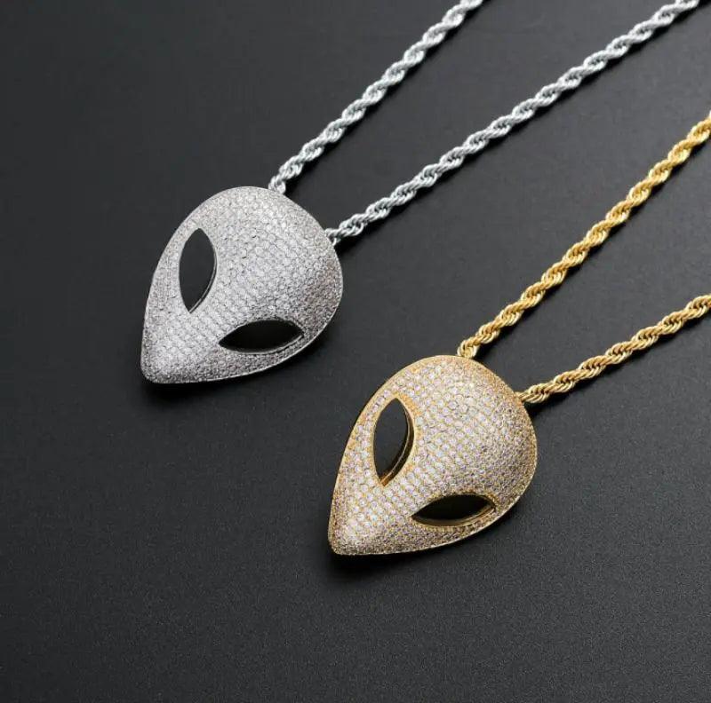 In Aliens we trust necklace