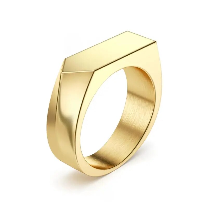 Ring im Punk Rock-Stil - 316L-Edelstahl-Signetring