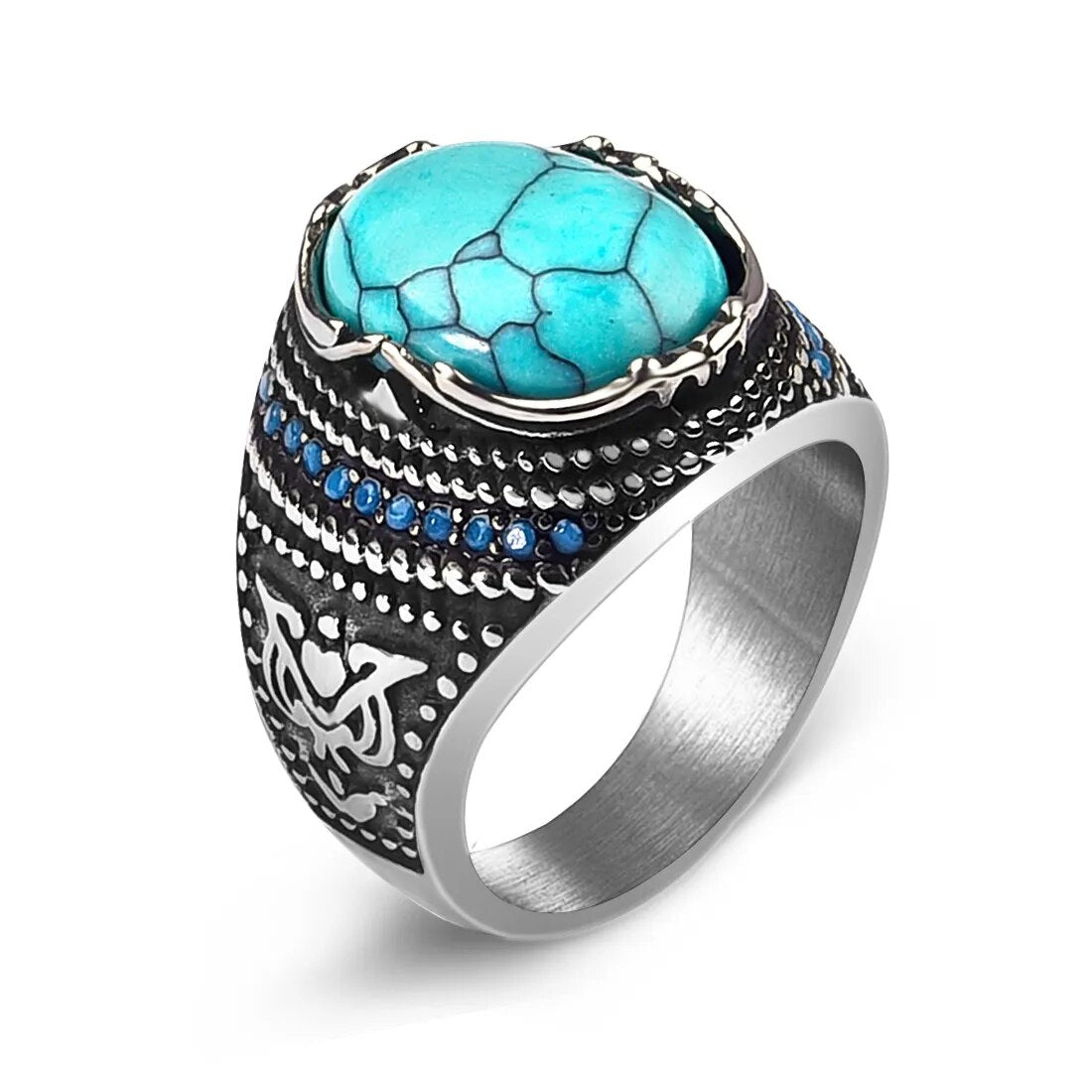 Ring im Punk Rock-Stil - 316L-Edelstahl-Signetring