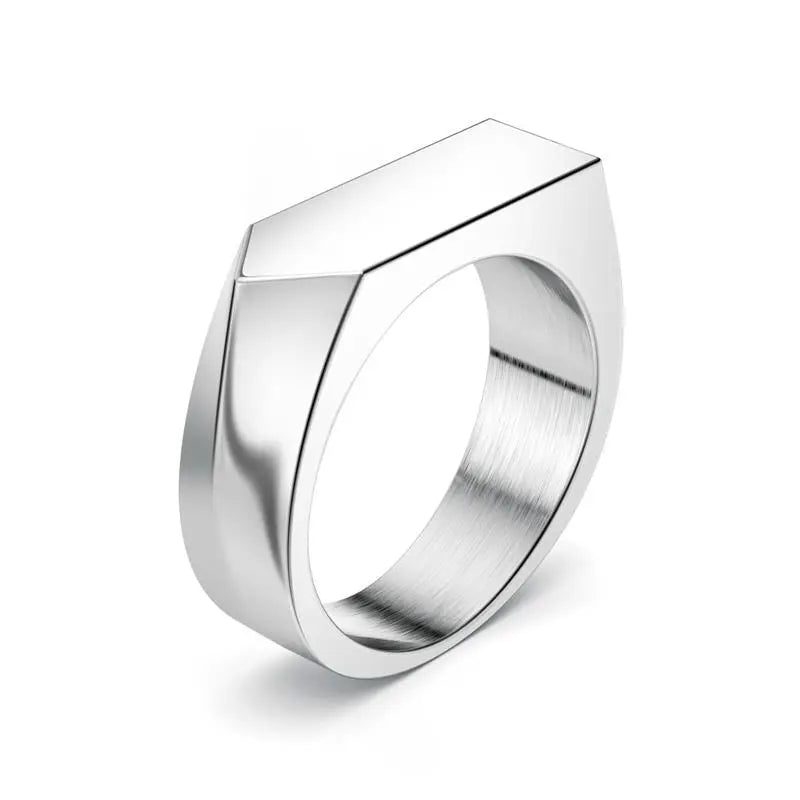 Ring im Punk Rock-Stil - 316L-Edelstahl-Signetring