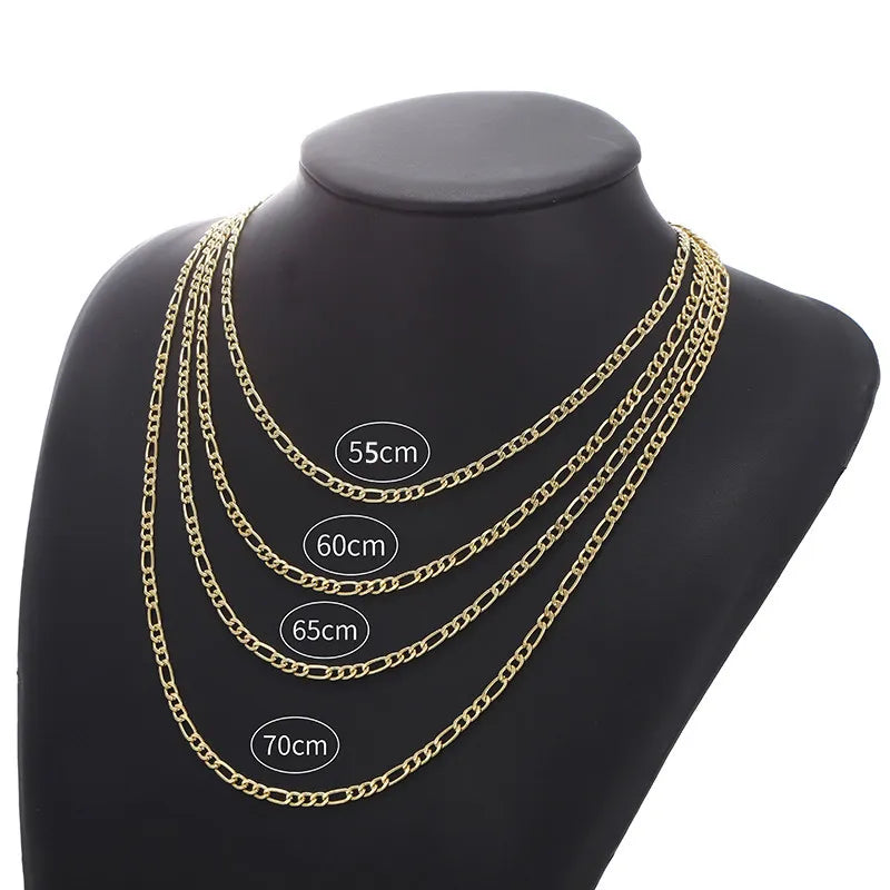 Neue Figaro Kette - Silberfarbene Halskette für Herren