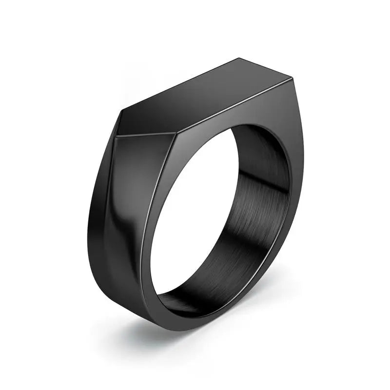 Ring im Punk Rock-Stil - 316L-Edelstahl-Signetring