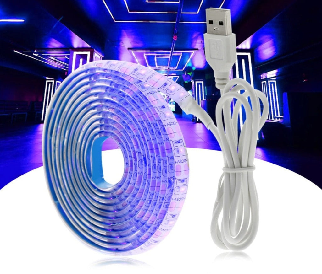 UV LED Strip Light 5V DC 2835 0.5M 1M 2M Waterproof Purple Ribbon Schwarzlicht