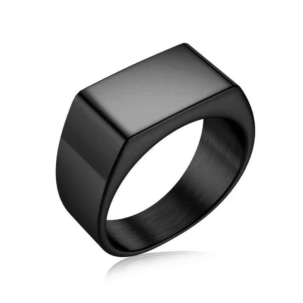 Ring im Punk Rock-Stil - 316L-Edelstahl-Signetring