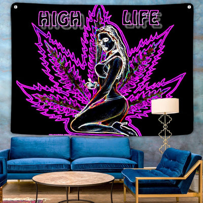 Statement Trance Schwarzlichtposter von NiZED als Trippy Poster und Wall Art fuer auffaellige Raumgestaltung