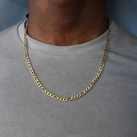 Neue Figaro Kette - Silberfarbene Halskette für Herren