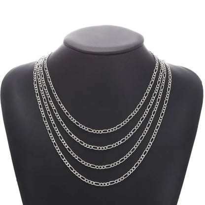 Neue Figaro Kette - Silberfarbene Halskette für Herren