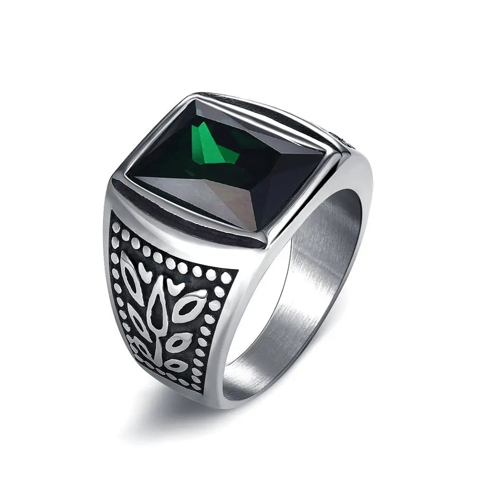 Ring im Punk Rock-Stil - 316L-Edelstahl-Signetring