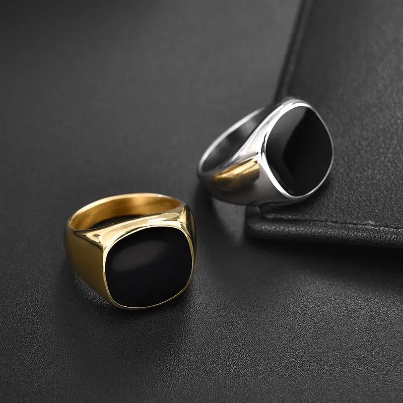 Ring im Punk Rock-Stil - 316L-Edelstahl-Signetring