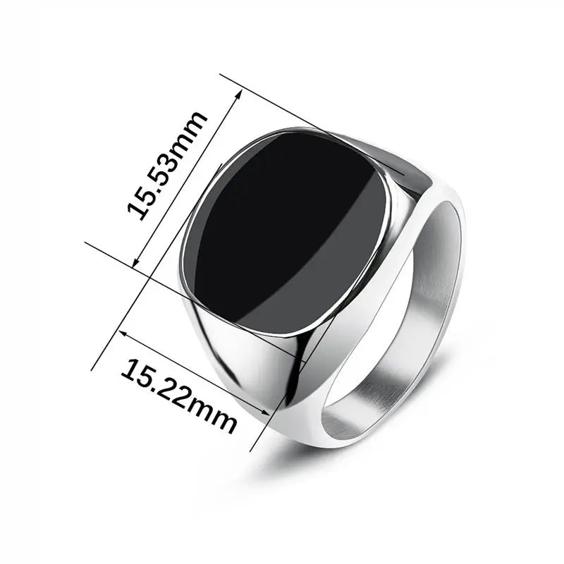 Ring im Punk Rock-Stil - 316L-Edelstahl-Signetring