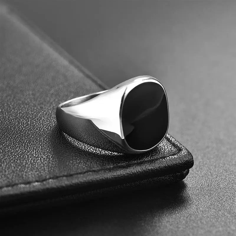 Ring im Punk Rock-Stil - 316L-Edelstahl-Signetring