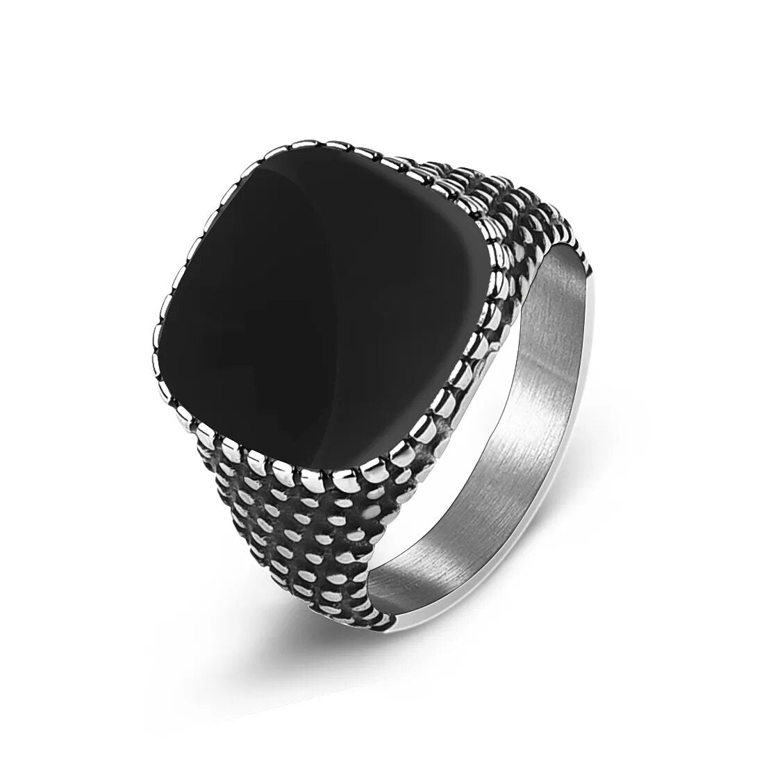 Ring im Punk Rock-Stil - 316L-Edelstahl-Signetring