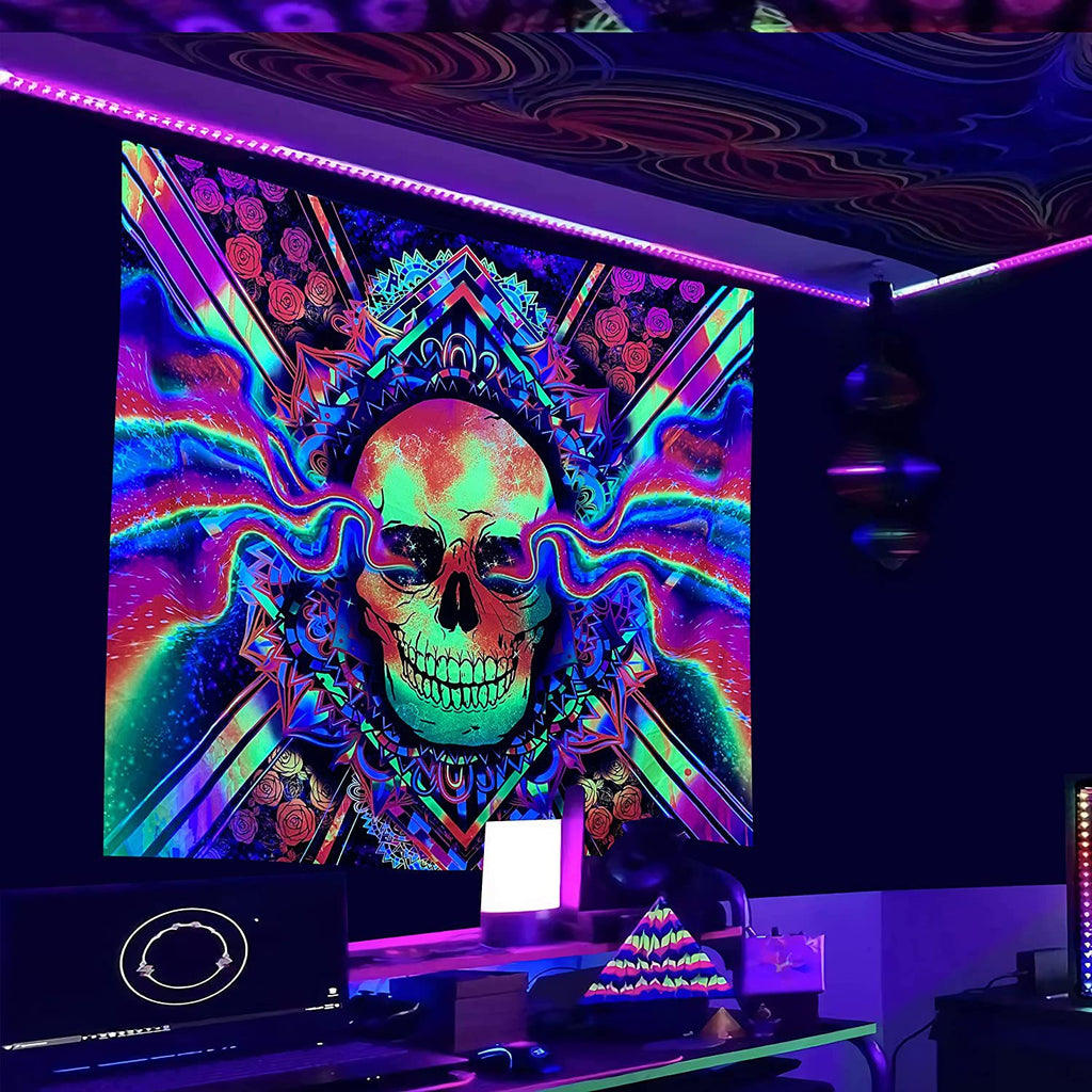 Luminous Tree of Life Psychedelic Mushroom Schwarzlichtposter