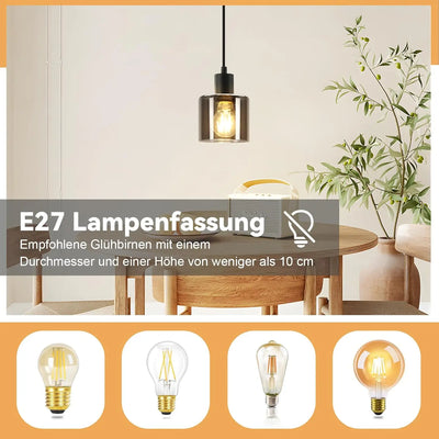 GLASS DROP – E27-GLASPENDELLEUCHTE IM VINTAGE-STIL
