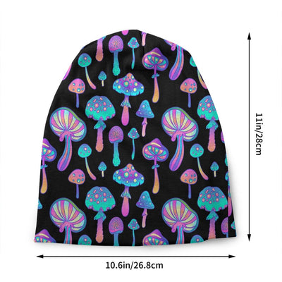 Psychedelic Skull Beanie – Trippy Wintermütze NiZED rave techno