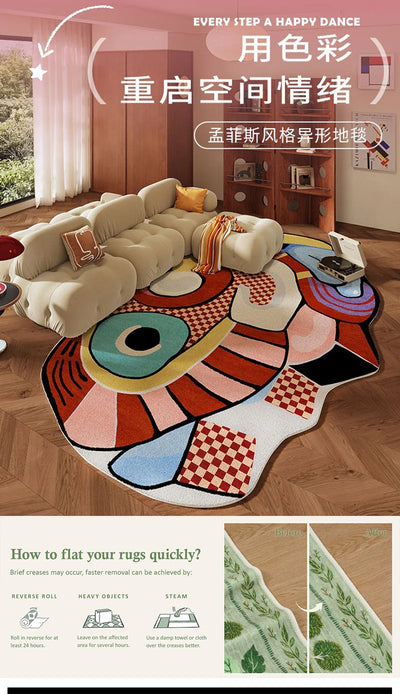 Memphis Style Teppich Schwarzlichtposter - Produktbild 7 - NiZED