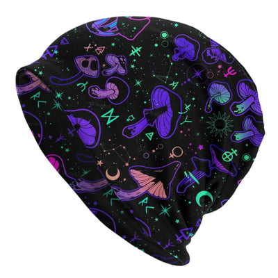 Psychedelic Skull Beanie – Trippy Wintermütze NiZED rave techno