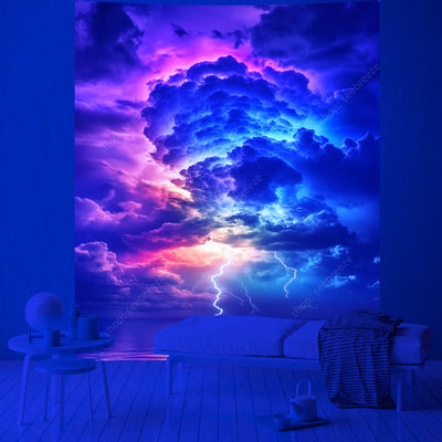Galaxy Nebula UV Schwarzlicht-Wandteppich