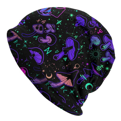 Psychedelic Skull Beanie – Trippy Wintermütze NiZED rave techno