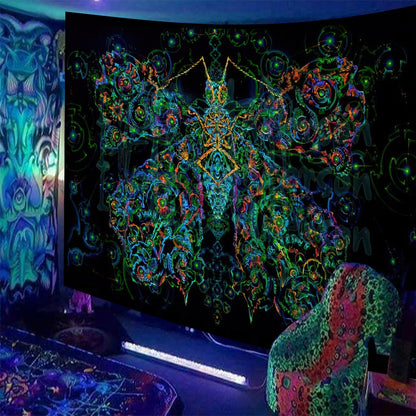 Black Light Indian Meditation Schwarzlichtposter