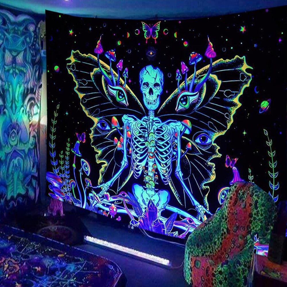 Animals Hippie Psychedelic Schwarzlichtposter