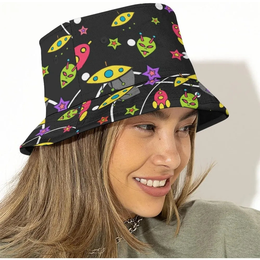 Space UFO Alien Bucket Hat – Unisex