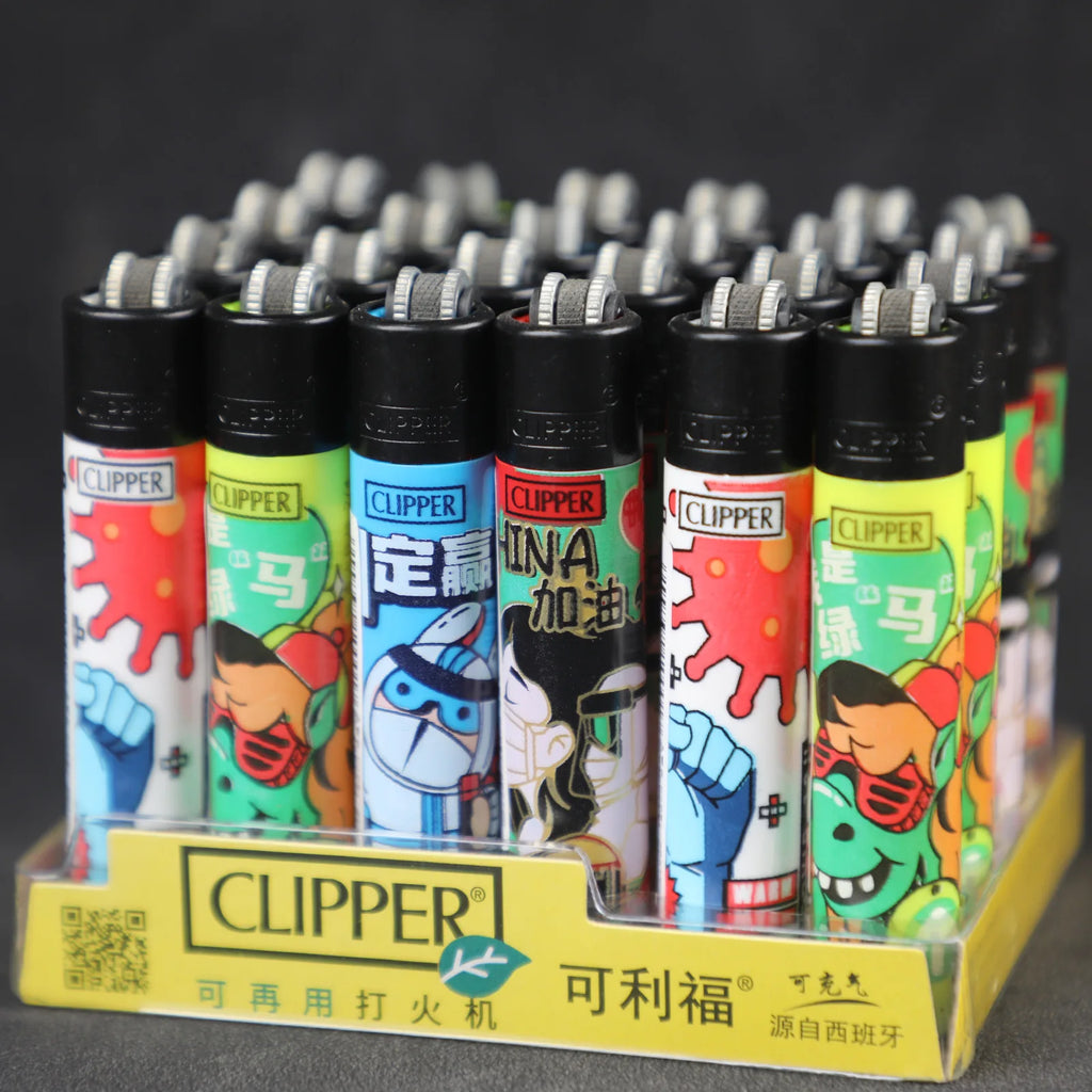 Clipper lighter – Refillable with grinding wheel &amp; design motif