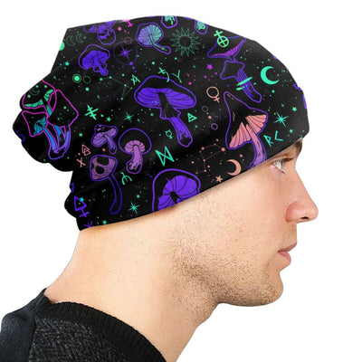 Psychedelic Skull Beanie – Trippy Wintermütze NiZED rave techno