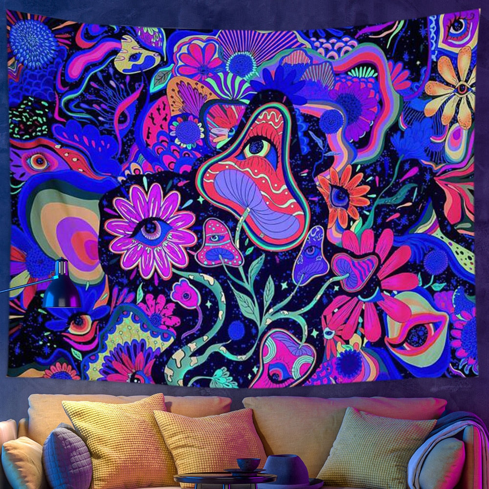 Psychedelic Light Flourescent Schwarzlichtposter