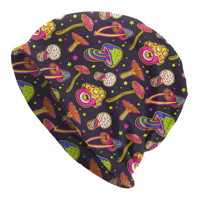 Psychedelic Skull Beanie – Trippy Wintermütze NiZED rave techno