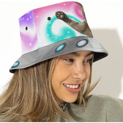 Space UFO Alien Bucket Hat – Unisex NiZED rave techno