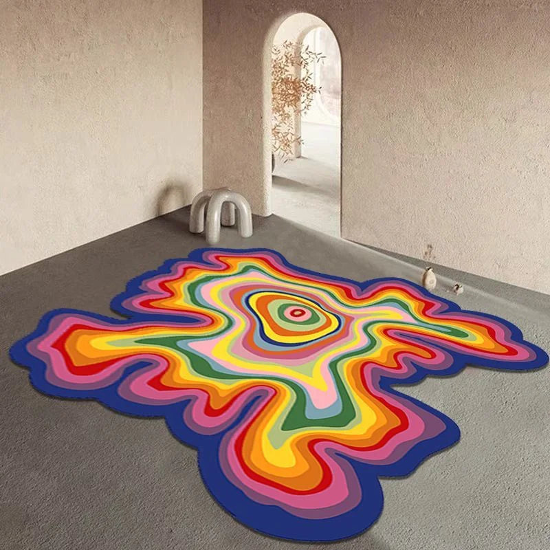 Regenbogen Teppich – Flauschiger Dopamin-Style