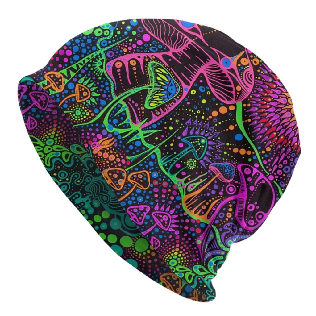 Psychedelic Skull Beanie – Trippy Wintermütze