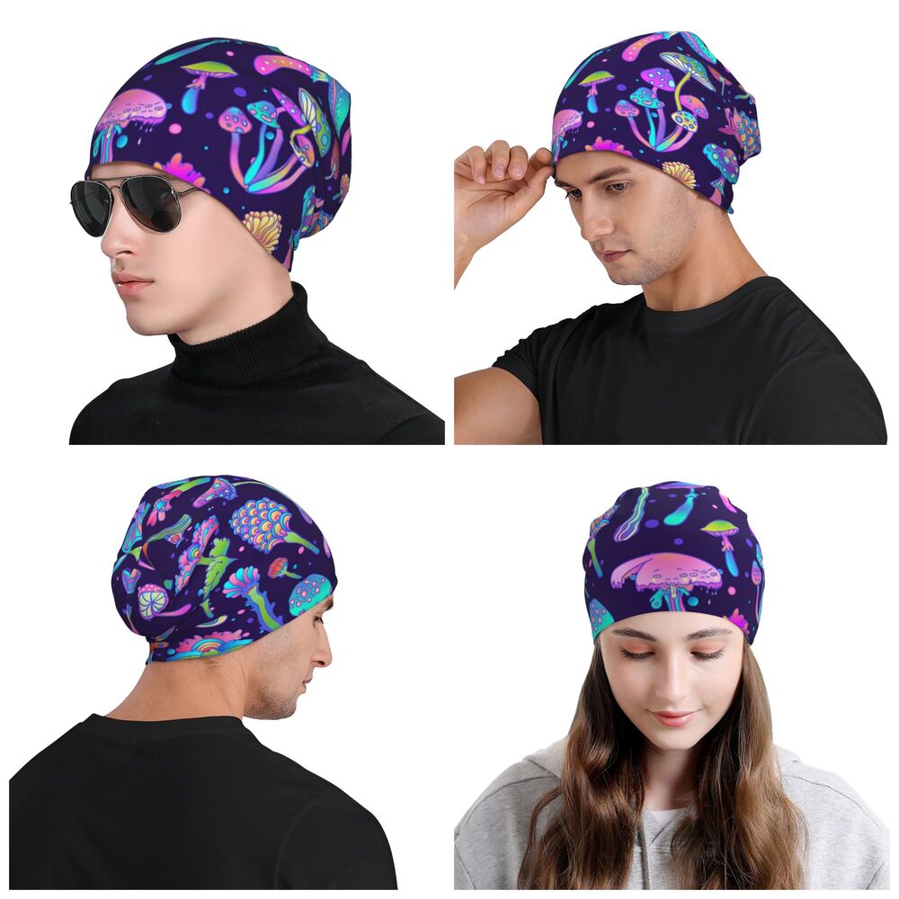 Psychedelic Skull Beanie – Trippy Wintermütze