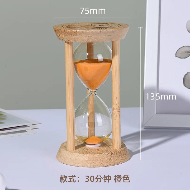Cosmic Bamboo Glow – Fluorescent Hourglass Timer