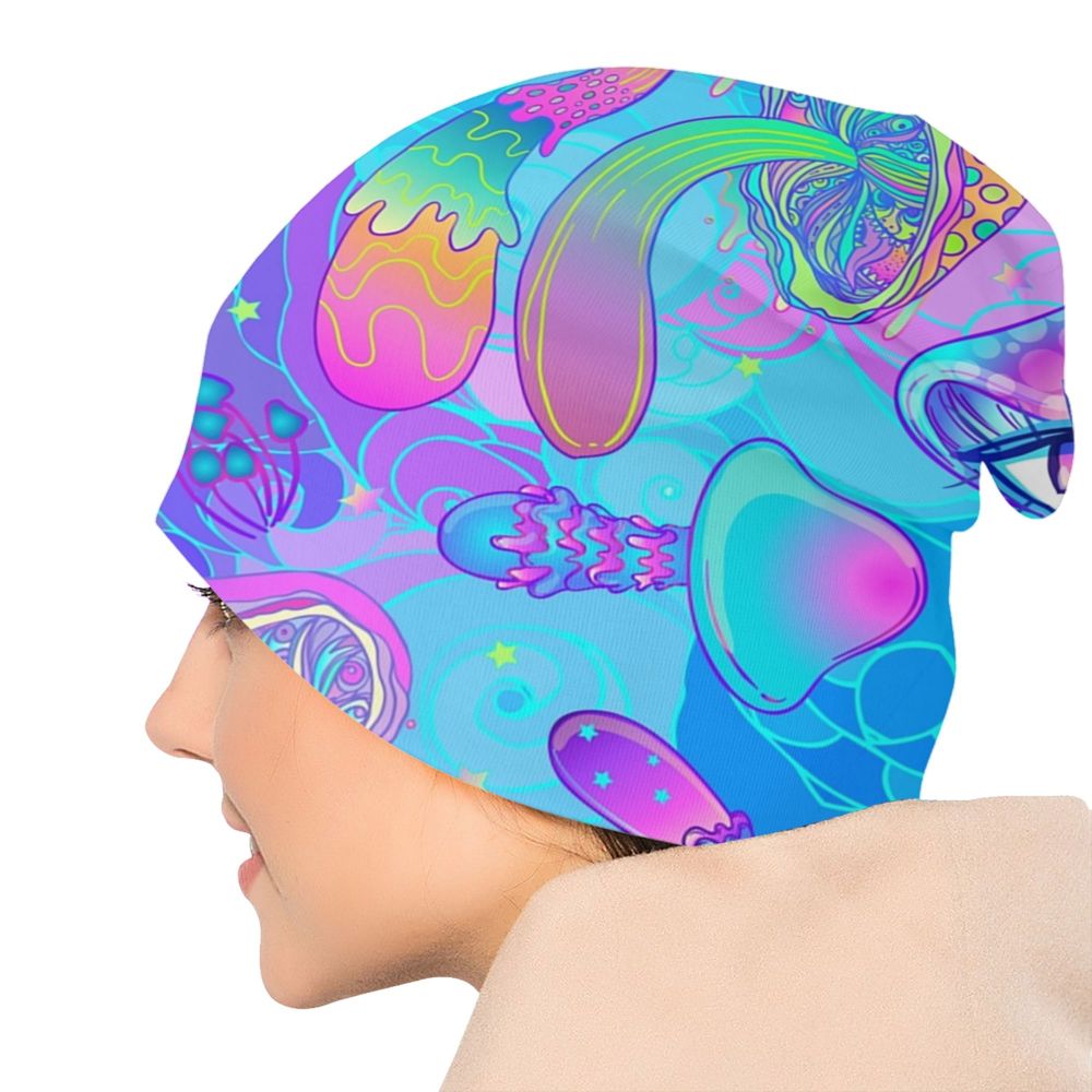 Psychedelic Skull Beanie – Trippy Wintermütze