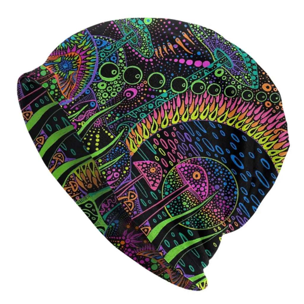 Psychedelic Skull Beanie – Trippy Wintermütze