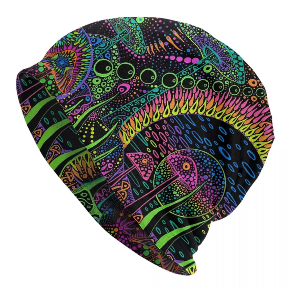 Psychedelic Skull Beanie – Trippy Wintermütze