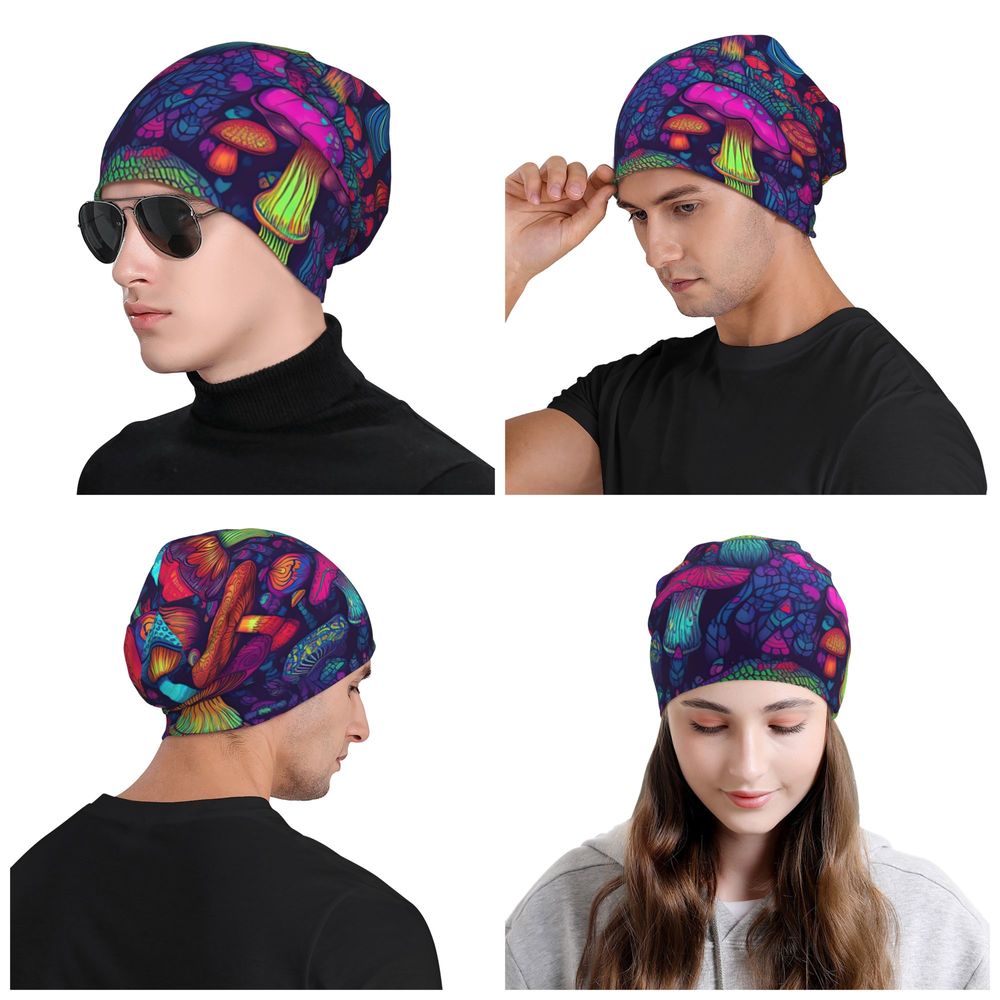 Psychedelic Skull Beanie – Trippy Wintermütze