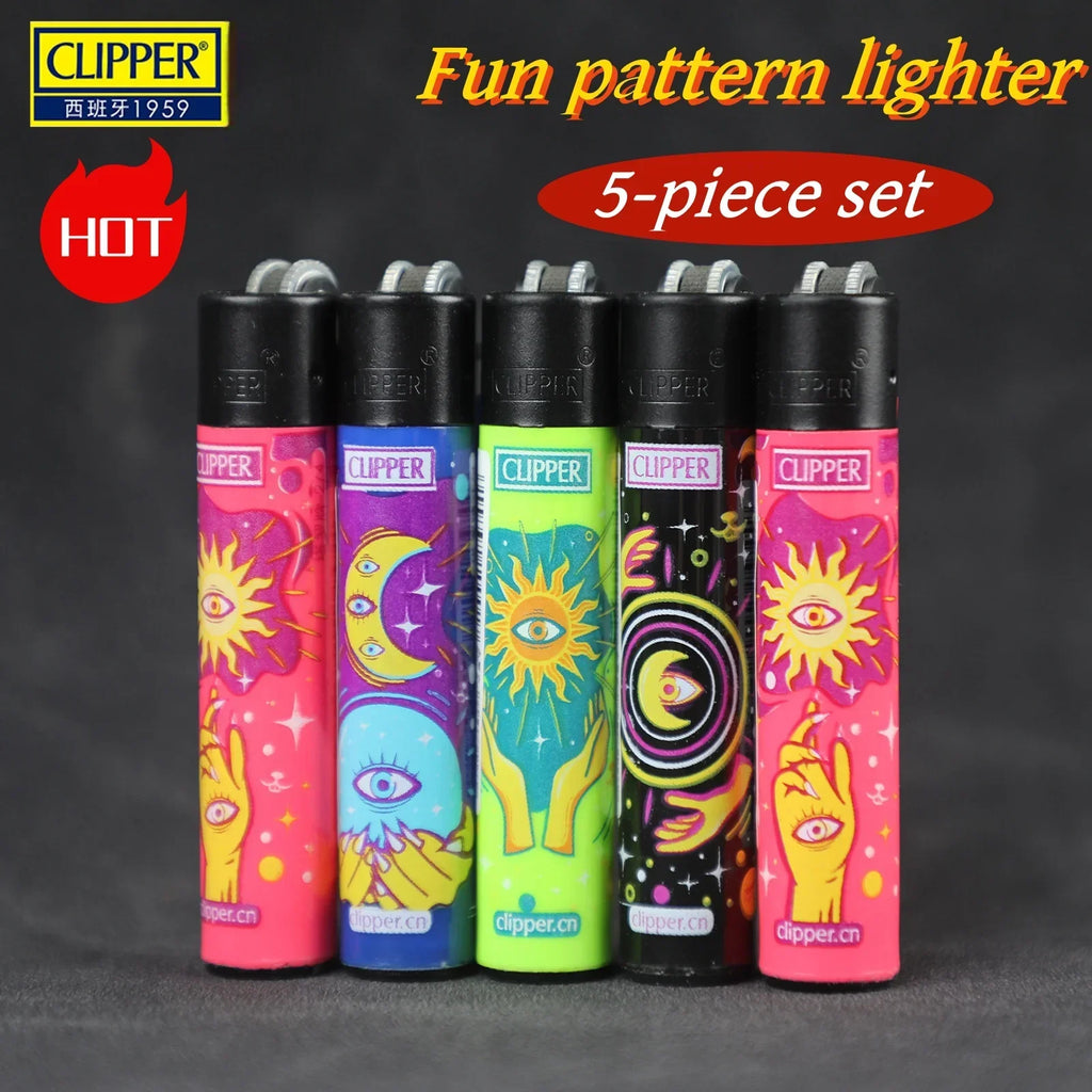 Clipper lighter – Refillable with grinding wheel &amp; design motif