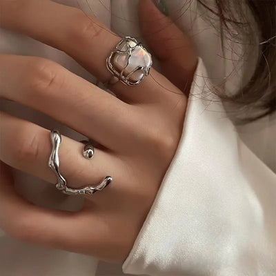 Trendiger Silberfarbener Ring von NiZED als Ring, Streetwear Schmuck und provokantes Accessoire Ansicht 19