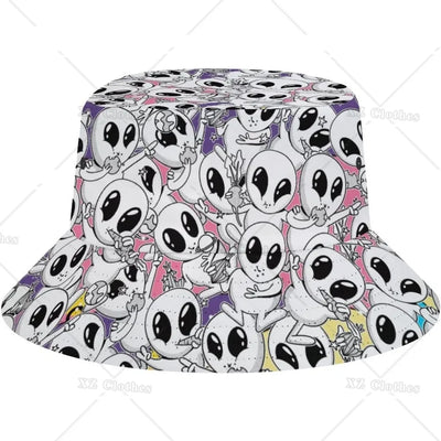 Space UFO Alien Bucket Hat – Unisex NiZED rave techno