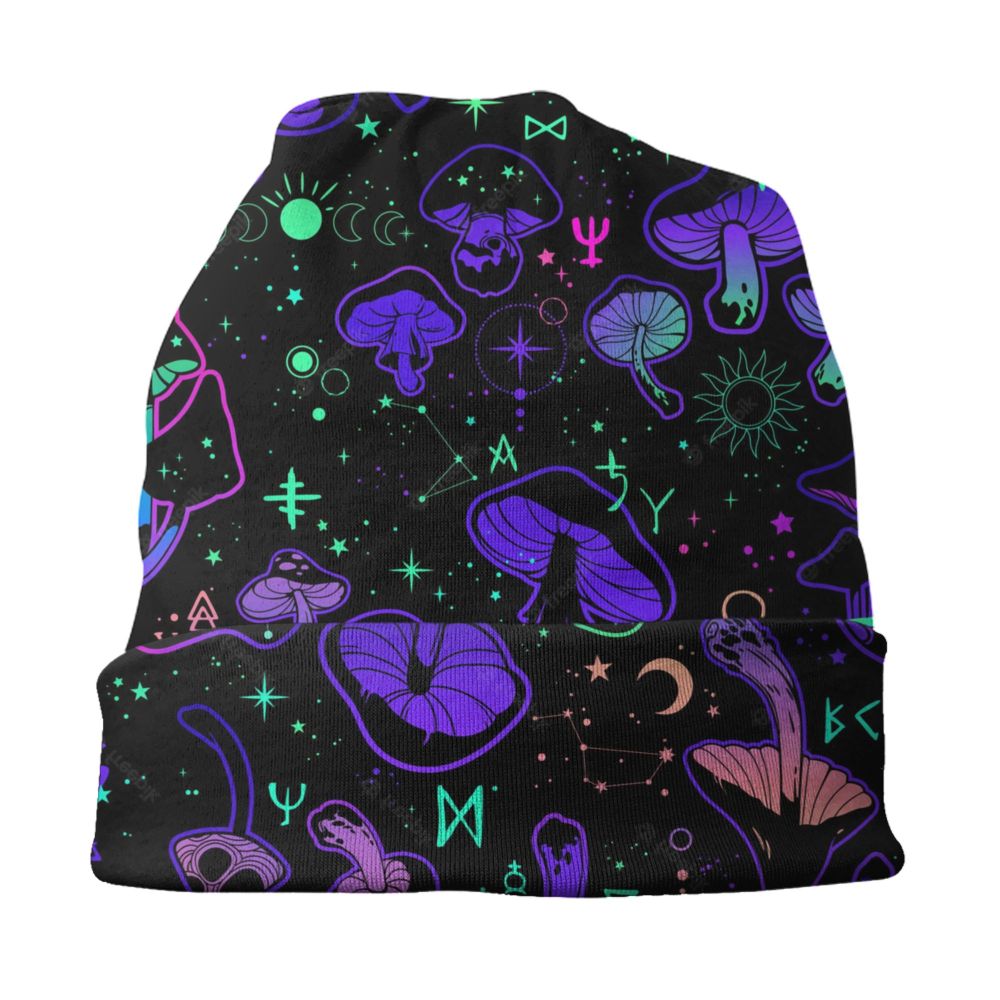 Psychedelic Skull Beanie – Trippy Wintermütze