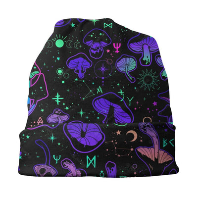 Psychedelic Skull Beanie – Trippy Wintermütze NiZED rave techno