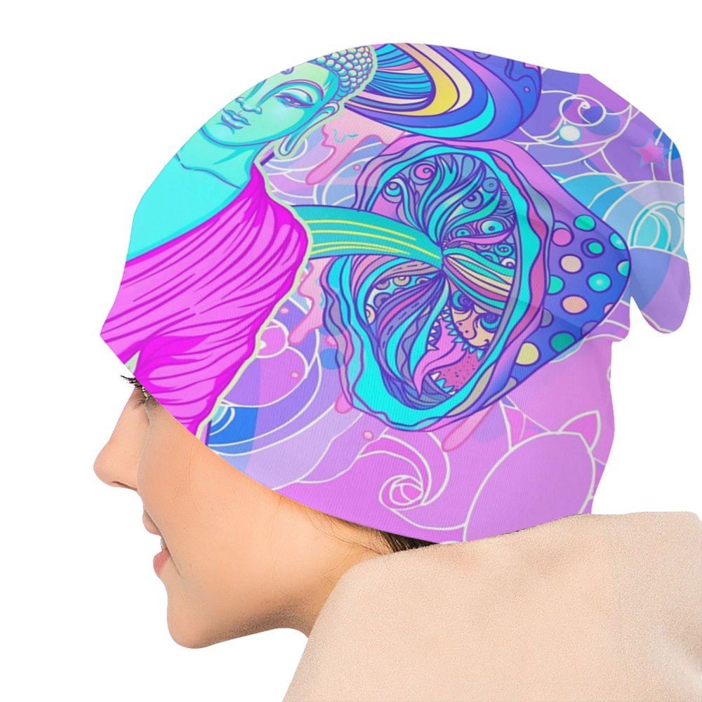 Psychedelic Skull Beanie – Trippy Wintermütze