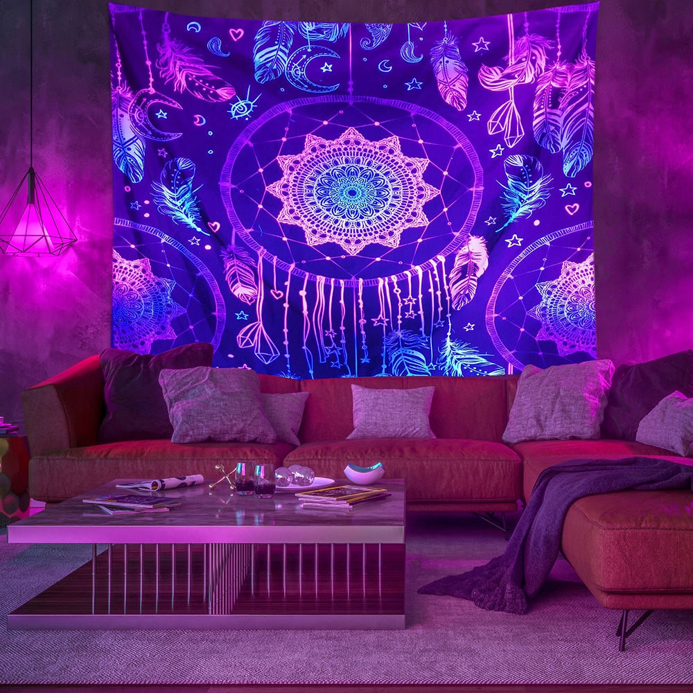 Boho Wall Schwarzlichtposter