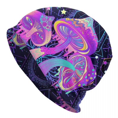 Psychedelic Skull Beanie – Trippy Wintermütze NiZED rave techno