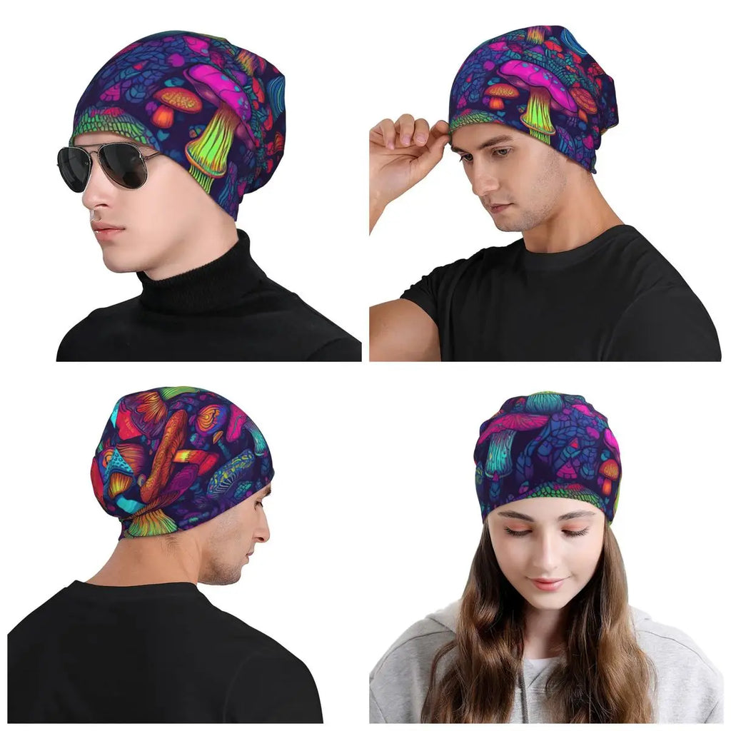 Psychedelic Skull Beanie – Trippy Wintermütze